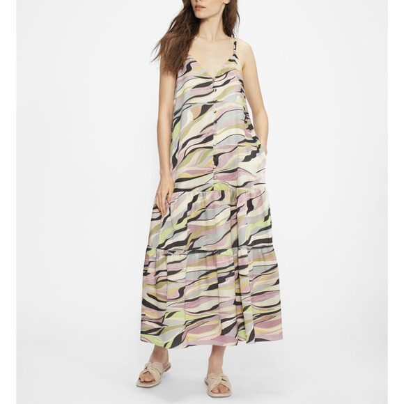 Ted Baker Warren Printed Button Through Cami Maxi Dress in DUSTY PINK Size 6 US - Picture 1 of 13